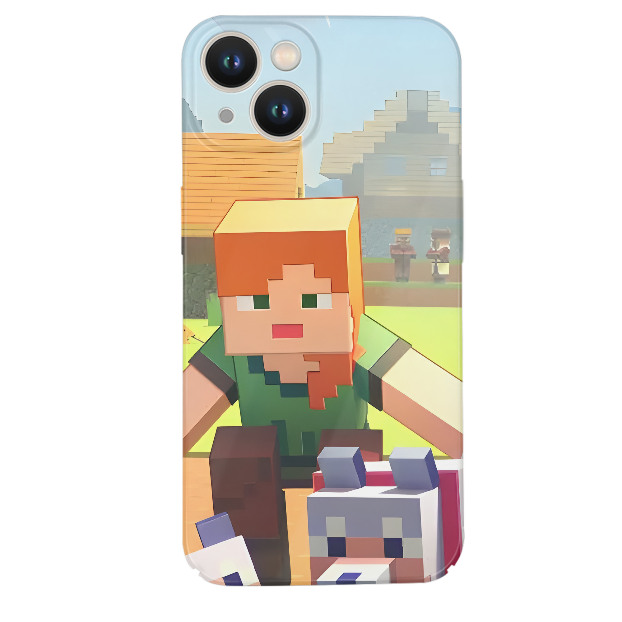 （画像用） マインクラフト ブロックの世界 Minecraft MC Block world 【iPhone 14シリーズ対応】ハードケース